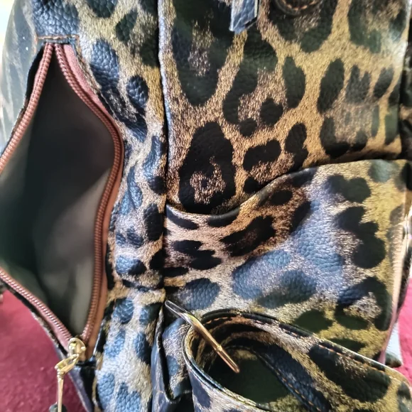 Macy's Leopard Print Backpack - Picture 4 of 4